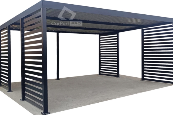 Ogłoszenie - CarPort PREMIUM - wiata samochodowa 6x6 - antracyt - dodatkowa zabudowa CP117. Zdjęcie 1