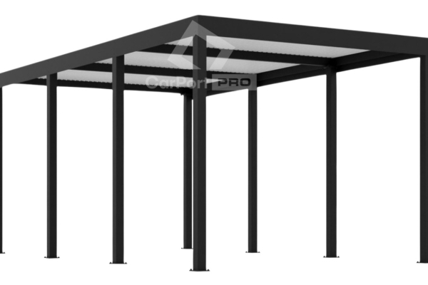 Ogłoszenie - CarPort PREMIUM - wiata samochodowa 3x5 - antracyt  CP106. Zdjęcie 1
