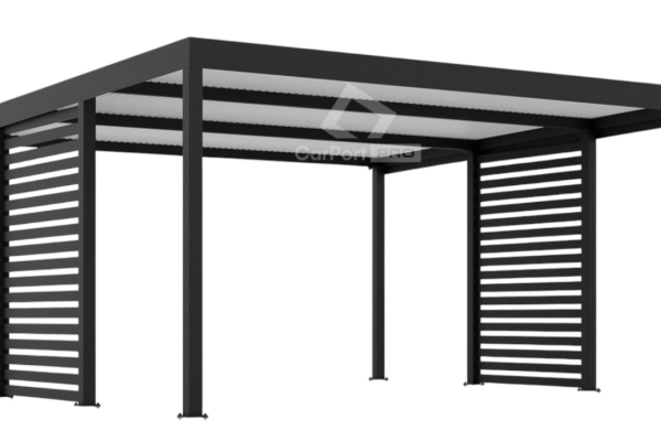 Ogłoszenie - CarPort PREMIUM - Wiata samochodowa 5x5 Antracyt Zabudowa - CP101. Zdjęcie 1