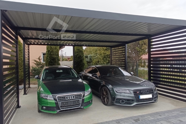 Ogłoszenie - CarPort PREMIUM - wiata samochodowa 5x5 - antracyt - dodatkowa zabudowa CP112. Zdjęcie 6