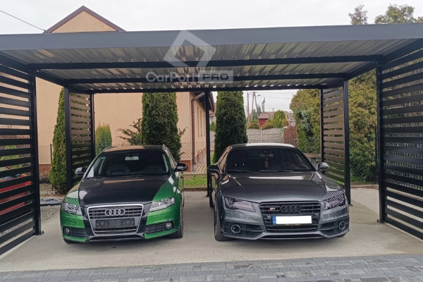 Ogłoszenie - CarPort PREMIUM - wiata samochodowa 6x6 - antracyt - dodatkowa zabudowa CP117. Zdjęcie 8
