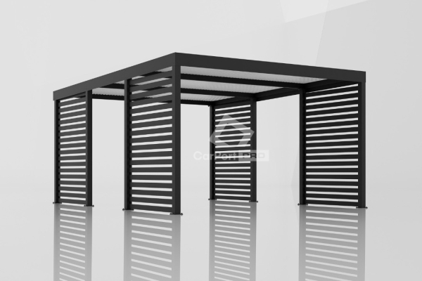 Ogłoszenie - CarPort PREMIUM - wiata samochodowa 4x5 - antracyt - zabudowa  CP104. Zdjęcie 2