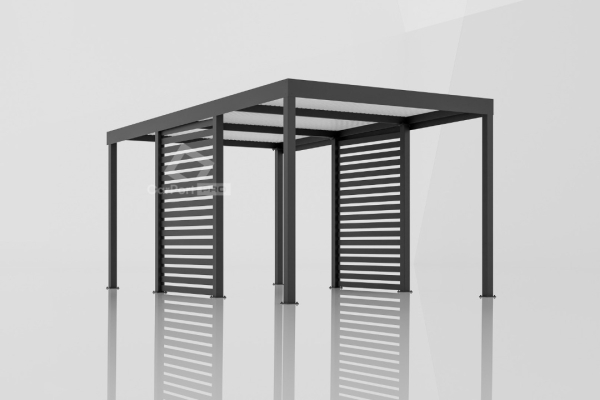 Ogłoszenie - CarPort PREMIUM - wiata samochodowa 3x5 - antracyt - zabudowa  CP105. Zdjęcie 2