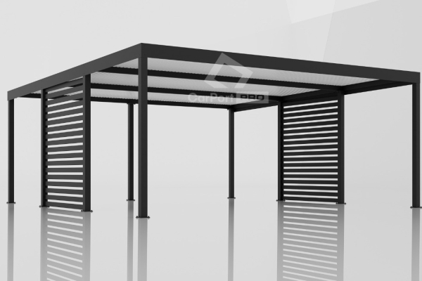Ogłoszenie - CarPort PREMIUM - wiata samochodowa 6x5 - antracyt - zabudowa  CP108. Zdjęcie 3