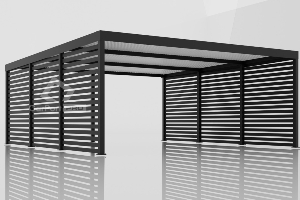 Ogłoszenie - CarPort PREMIUM - wiata samochodowa 6x5,7 - antracyt - zabudowa  CP110. Zdjęcie 2