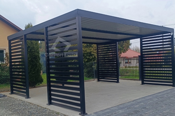 Ogłoszenie - CarPort PREMIUM - wiata samochodowa 5x5 - antracyt - dodatkowa zabudowa CP112. Zdjęcie 8