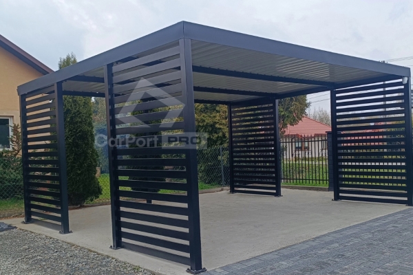 Ogłoszenie - CarPort PREMIUM - wiata samochodowa 5x5 - antracyt - dodatkowa zabudowa  CP114. Zdjęcie 10