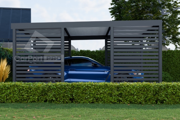 Ogłoszenie - CarPort PREMIUM - wiata samochodowa 4x5 - antracyt - zabudowa  CP104. Zdjęcie 4