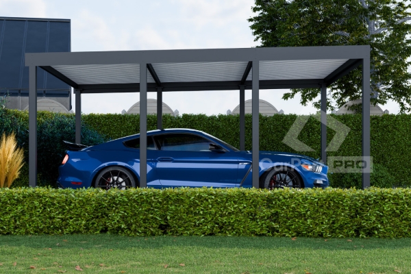 Ogłoszenie - CarPort PREMIUM - Wiata samochodowa 5x5 Antracyt - CP103. Zdjęcie 4