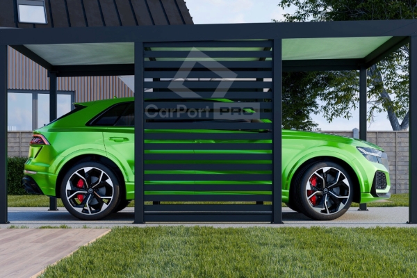 Ogłoszenie - CarPort PREMIUM - wiata samochodowa 3x5 - antracyt - zabudowa  CP105. Zdjęcie 4