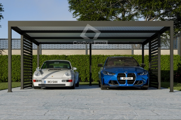 Ogłoszenie - CarPort PREMIUM - wiata samochodowa 6x5 - antracyt - zabudowa  CP108. Zdjęcie 5