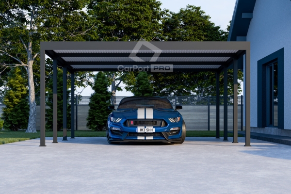 Ogłoszenie - CarPort PREMIUM - Wiata samochodowa 5x5 Antracyt - CP102. Zdjęcie 4