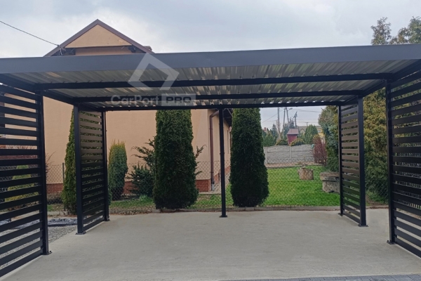 Ogłoszenie - CarPort PREMIUM - wiata samochodowa 5x5 - antracyt - dodatkowa zabudowa CP112. Zdjęcie 7