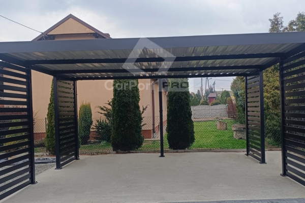 Ogłoszenie - CarPort PREMIUM - wiata samochodowa 5x5 - antracyt - dodatkowa zabudowa  CP114. Zdjęcie 7