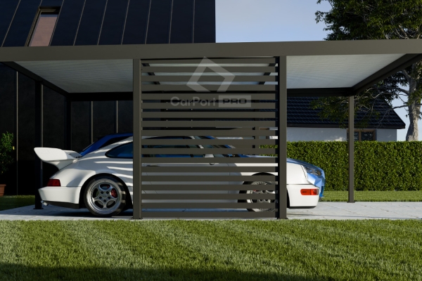 Ogłoszenie - CarPort PREMIUM - wiata samochodowa 6x5 - antracyt - zabudowa  CP108. Zdjęcie 4