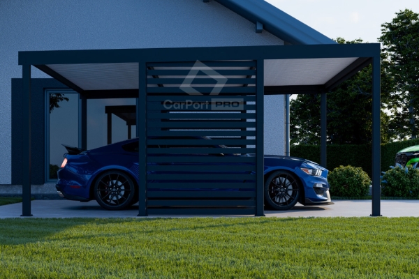 Ogłoszenie - CarPort PREMIUM - Wiata samochodowa 5x5 Antracyt Zabudowa - CP101. Zdjęcie 5