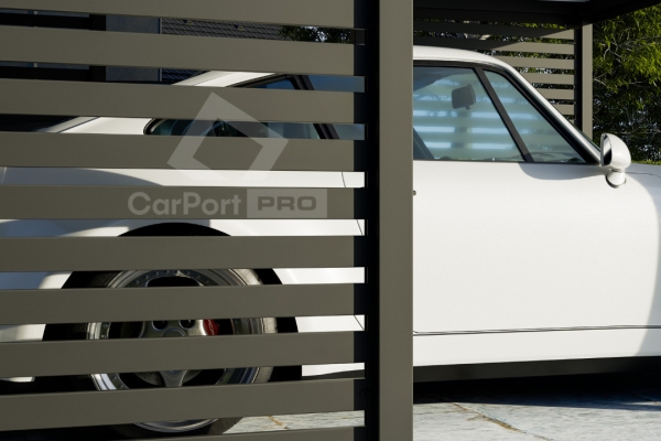 Ogłoszenie - CarPort PREMIUM - wiata samochodowa 6x5,5 - antracyt - zabudowa  CP111. Zdjęcie 2
