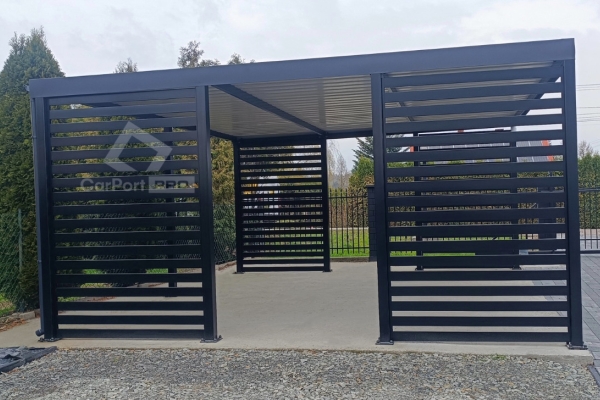 Ogłoszenie - CarPort PREMIUM - wiata samochodowa 5x5 - antracyt - dodatkowa zabudowa CP112. Zdjęcie 10