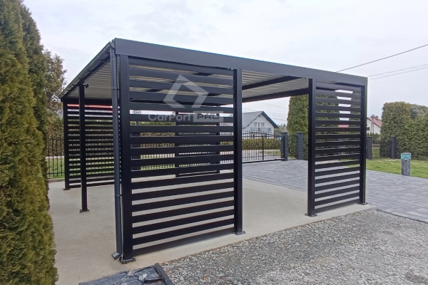 Ogłoszenie - CarPort PREMIUM - wiata samochodowa 6x6 - antracyt - dodatkowa zabudowa CP117. Zdjęcie 10