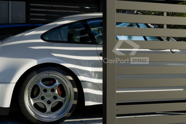 Ogłoszenie - CarPort PREMIUM - wiata samochodowa 6x5 - antracyt - zabudowa  CP108. Zdjęcie 2
