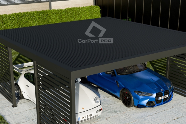 Ogłoszenie - CarPort PREMIUM - wiata samochodowa 6x5,5 - antracyt - zabudowa  CP111. Zdjęcie 6