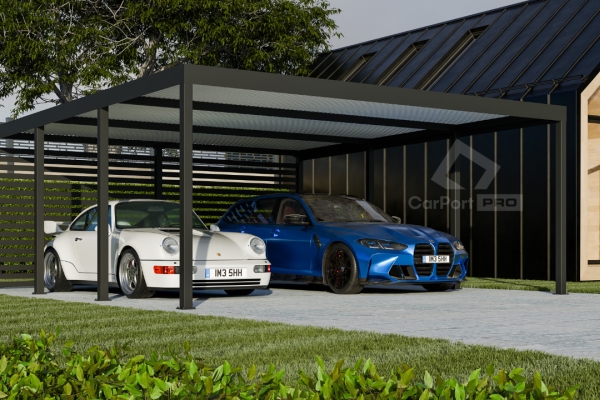 Ogłoszenie - CarPort PREMIUM - wiata samochodowa 6x5,5 - antracyt  CP107. Zdjęcie 6