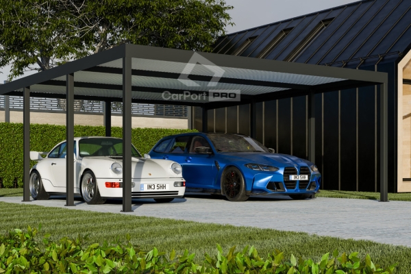 Ogłoszenie - CarPort PREMIUM - wiata samochodowa 6x5,5 - antracyt  CP109. Zdjęcie 6