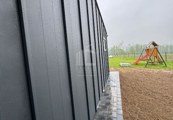 Ogłoszenie - Garaż blaszany Premium 6x5,8 - Brama segmntowa - drzwi - 2x okno - rynny - antracyt - Blacha na Rąbek - dach ID1015. Zdjęcie 5