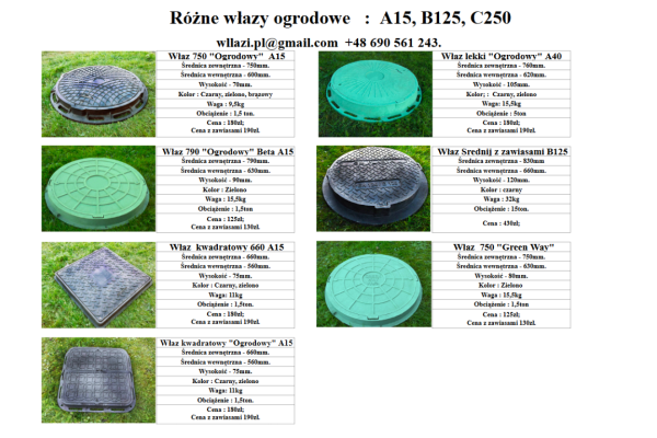 Ogłoszenie - Różne włazy ogrodowe : A15, B125, C250. Zdjęcie 5