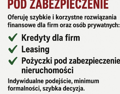 Ogłoszenie - Finansowania firm. Zdjęcie 1