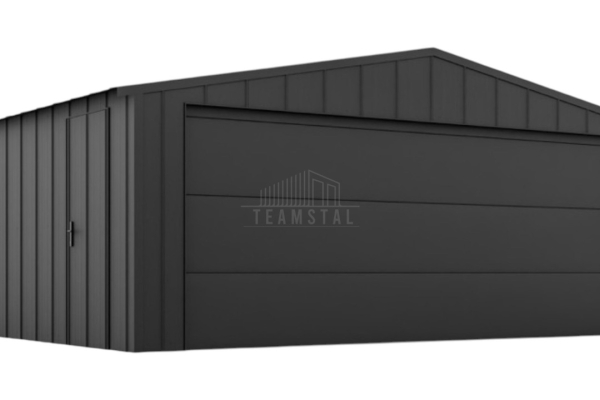 Ogłoszenie - Garaż blaszany 6x4 - brama segmentowa - drzwi - blacha na rąbek - dach dwuspadowy TS1088. Zdjęcie 2