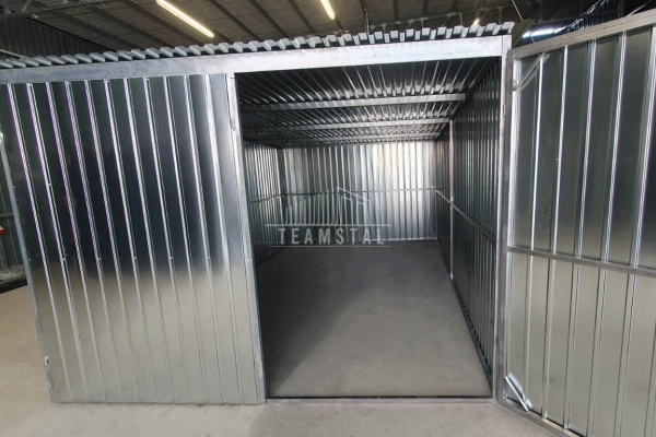 Ogłoszenie - Garaż blaszany 3x5m - brama dwuskrzydłowa - ocynk - dach spad w tył TS1097. Zdjęcie 10