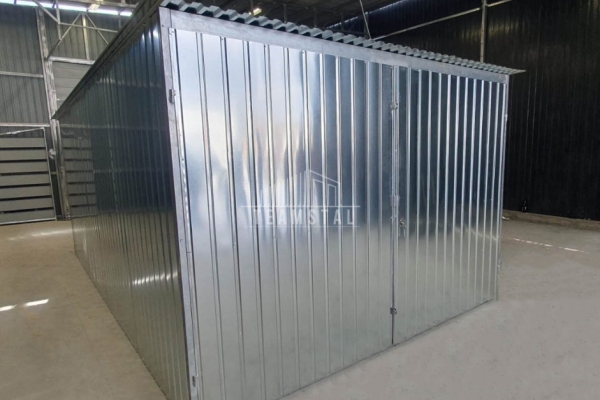 Ogłoszenie - Garaż blaszany 3x5m - brama dwuskrzydłowa - ocynk - dach spad w tył TS1096. Zdjęcie 4