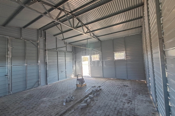 Ogłoszenie - Hala 7,5x6m - biały - brama uchylna - brama dwuskrzydłowa - 4x okno - drzwi - rynny TS1098. Zdjęcie 8