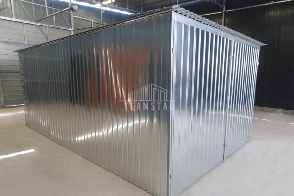 Ogłoszenie - Garaż blaszany 3x5m - brama dwuskrzydłowa - ocynk - dach spad w tył TS1096. Zdjęcie 5