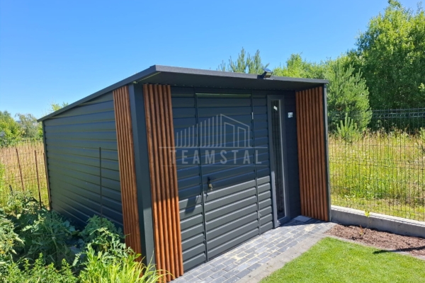 Ogłoszenie - Schowek - domek ogrodowy 3x3 - drzwi - okno - dekor z lameli - dach spad w tył TS1100. Zdjęcie 6