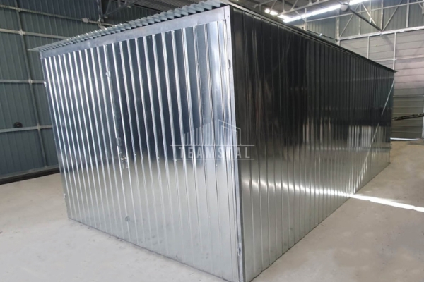 Ogłoszenie - Garaż blaszany 3x5m - brama dwuskrzydłowa - ocynk - dach spad w tył TS1097. Zdjęcie 6