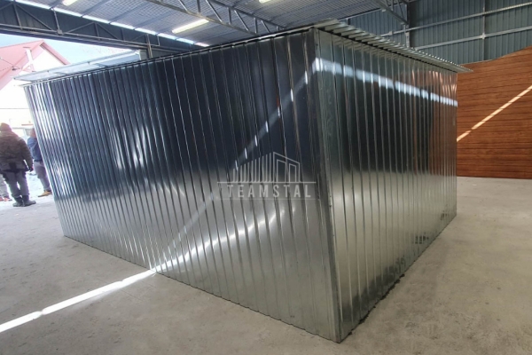 Ogłoszenie - Garaż blaszany 3x5m - brama dwuskrzydłowa - ocynk - dach spad w tył TS1096. Zdjęcie 7