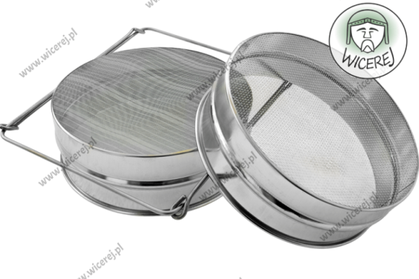 Ogłoszenie - Sito do miodu płaskie podwójne śr. 20cm filtr do miodu cedzidło na miód. Zdjęcie 1