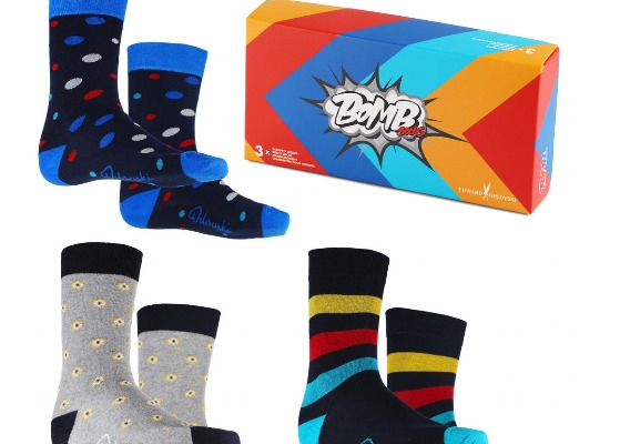 Ogłoszenie - Kolorowe, wzorzyste Skarpety 3-pack firmy Orlovski. Zdjęcie 1