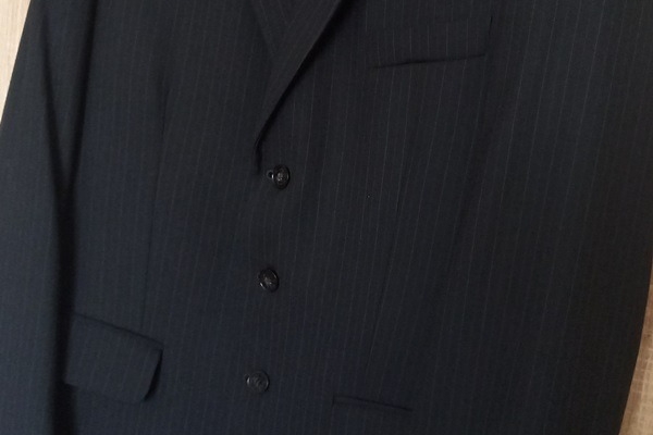 Ogłoszenie - męska MARYNARKA grafitowo-czarna, wełna, na 182 cm, stan jak nowy !. Zdjęcie 5