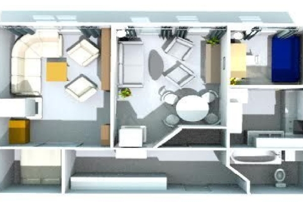 Ogłoszenie - 3pok, 80met, Okolice Parku Tołpy BALKON/PIWNICA (Wrocław). Zdjęcie 4