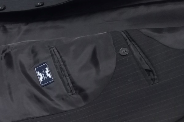 Ogłoszenie - męska MARYNARKA grafitowo-czarna, wełna, na 182 cm, stan jak nowy !. Zdjęcie 7