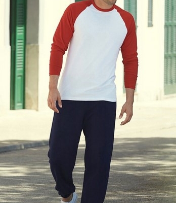 Ogłoszenie - Męskie Spodnie dresowe ze ściągaczami granatowe FRUIT of the LOOM. Zdjęcie 5