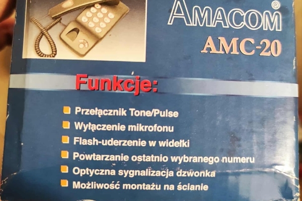 Ogłoszenie - OKAZJA! ANTYK! Stacjonarny przewodowy telefon AMACOM AMC-20. Zdjęcie 8