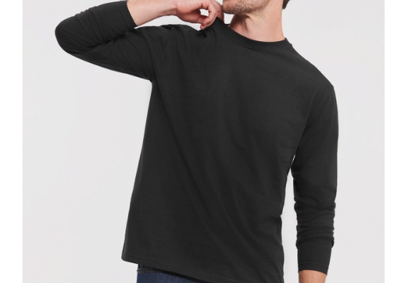 Ogłoszenie - T-shirt koszulka Authentic long sleeve z długim rękawem szara RUSSELL. Zdjęcie 2