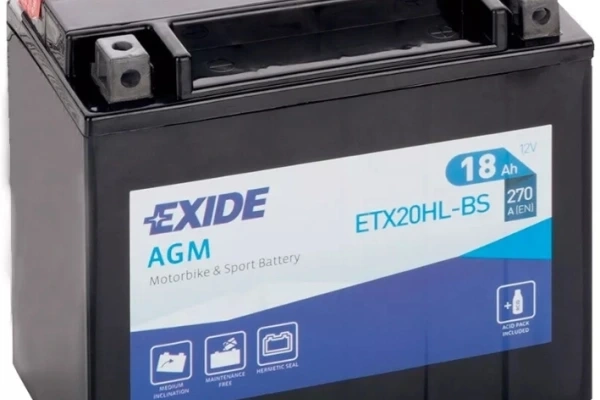 Ogłoszenie - Akumulator MOTO 18Ah 270A EXIDE ETX20HL-BS P+. Zdjęcie 1