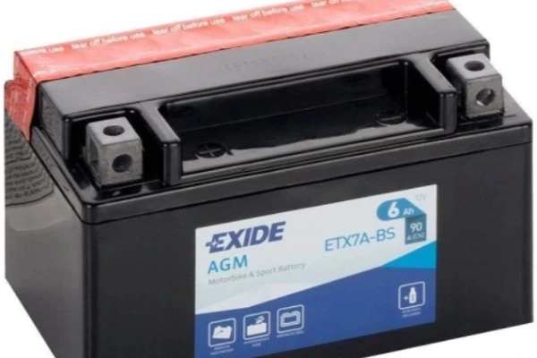 Ogłoszenie - Akumulator MOTO 6Ah 90A EXIDE ETX7A-BS L+. Zdjęcie 1