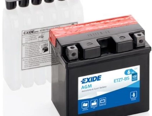 Ogłoszenie - Akumulator MOTO 6Ah 100A EXIDE ETZ7-BS P+. Zdjęcie 1