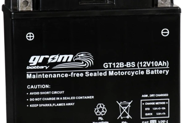 Ogłoszenie - Akumulator motocyklowy 10Ah 180A GROM GT12B-BS YT12B-BS L+. Zdjęcie 1